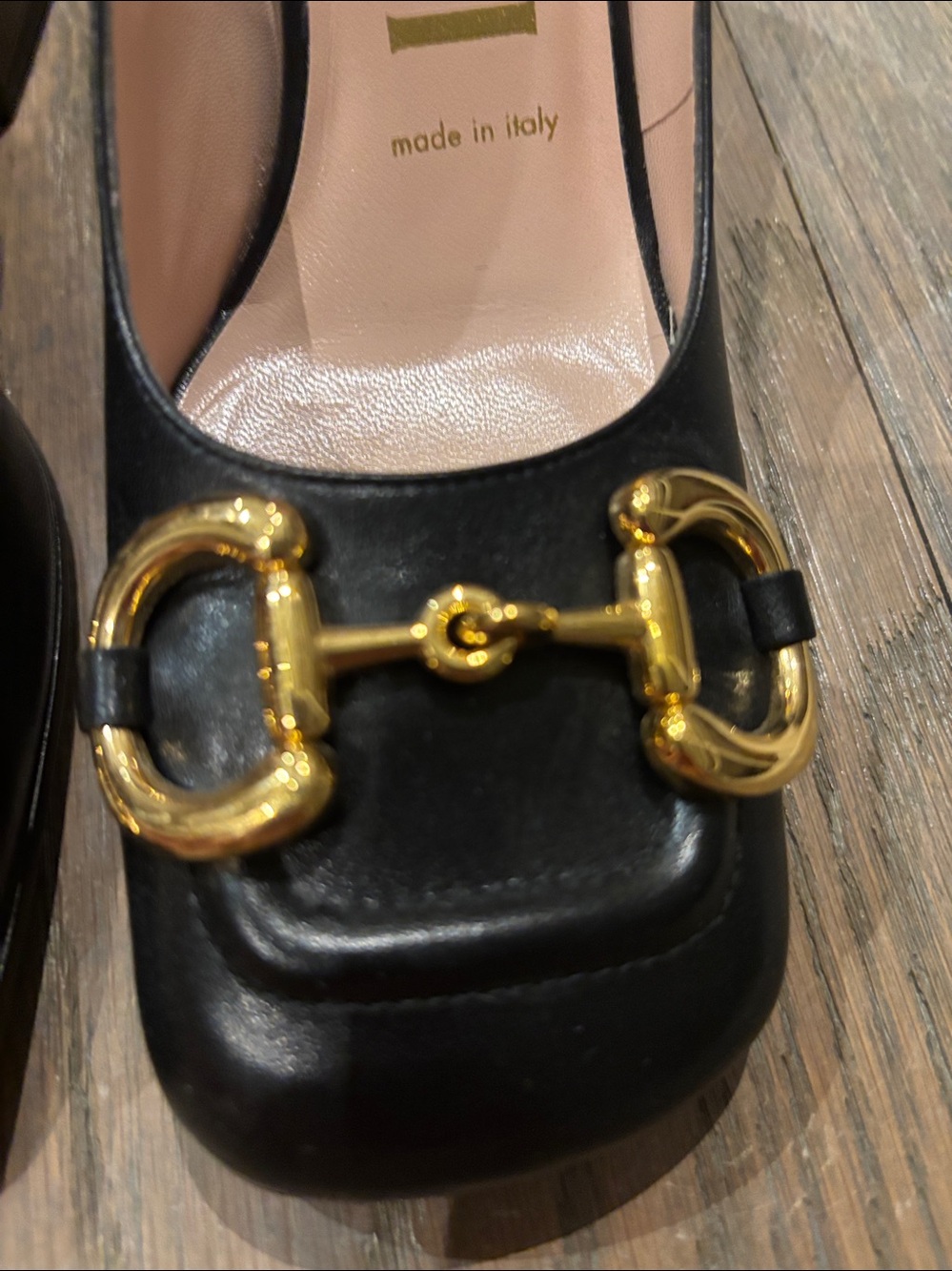 Gucci Women's Black Leather Horsebit Pumps 36 - Picture 3 of 8